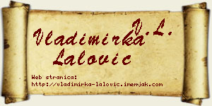 Vladimirka Lalović vizit kartica